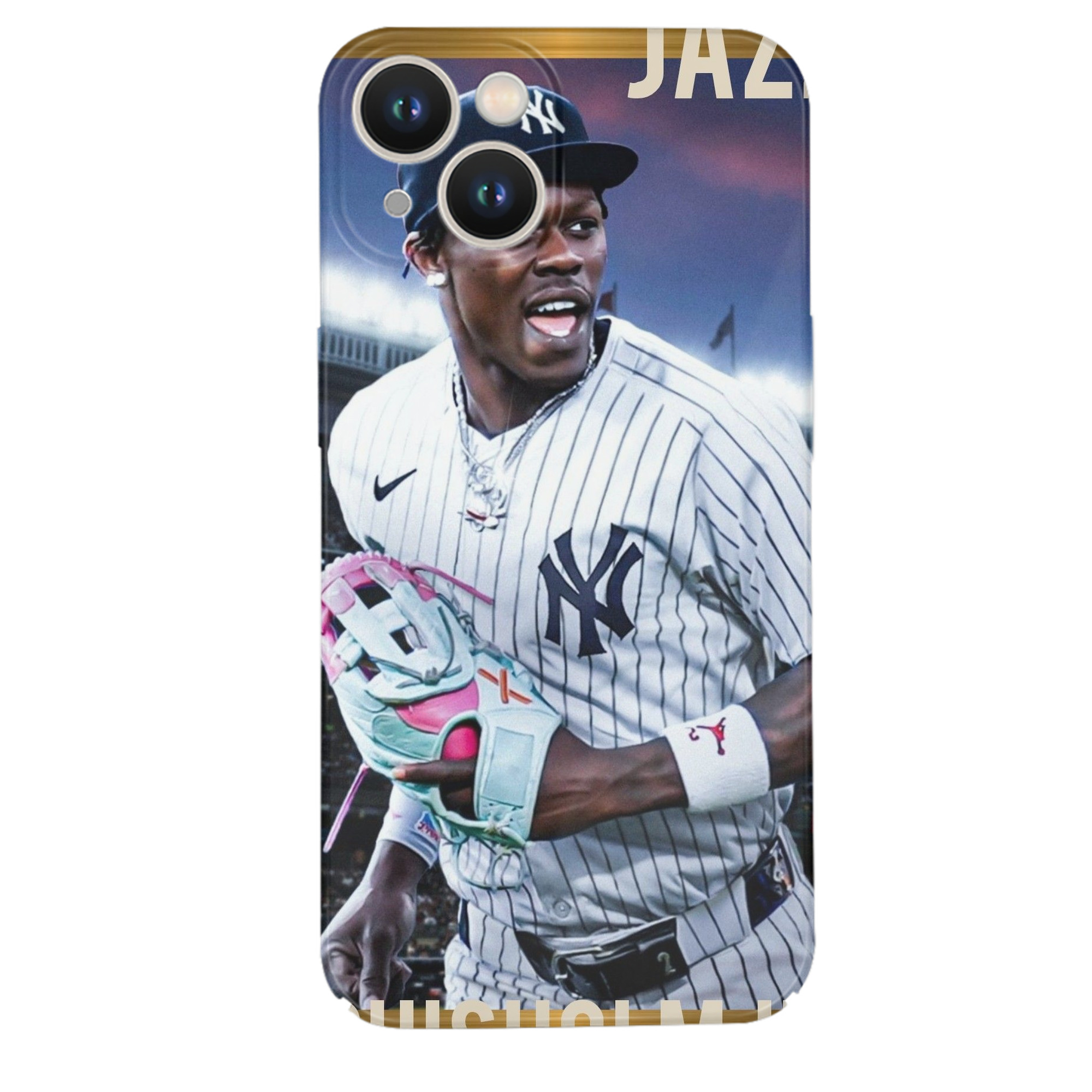 Jazz Chisholm Jr. 44 IPhone 14 Series Full-Cover Hard Case – Shockproof With Raised Camera Protection – Precise Cutouts, Wireless Charging Compatible – Durable, Anti-Yellowing, Easy To Clean
